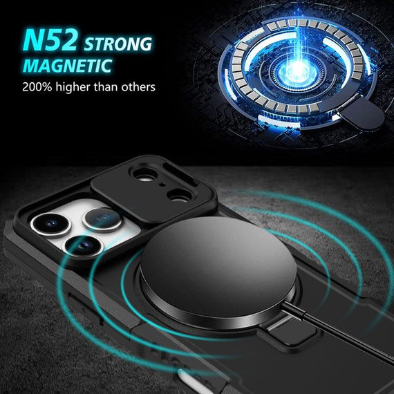 Iphone 17 Pro Max      Magsafe Sliding Cover Case    [Black]