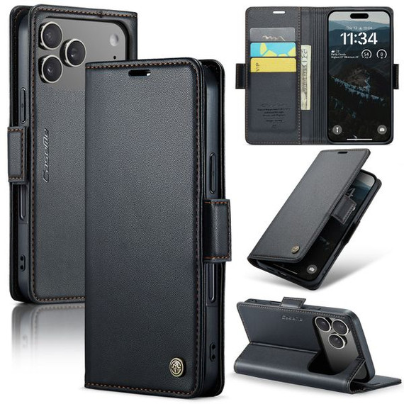 Iphone 17 Pro      Pu Wallet Case    [Black]