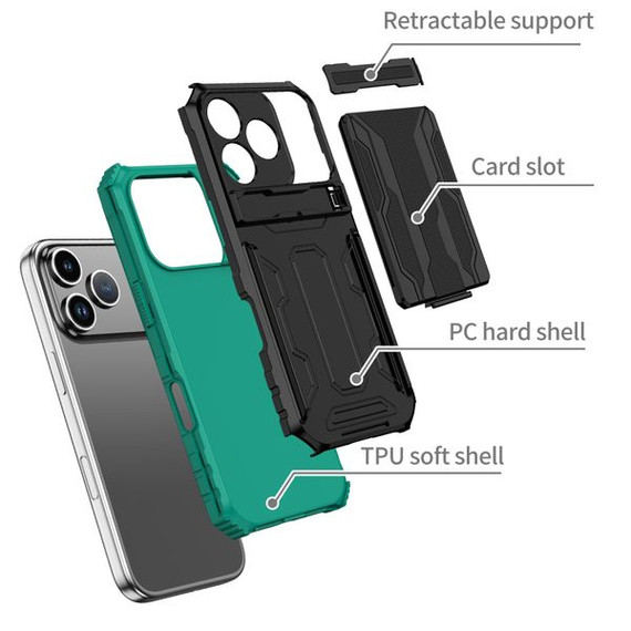 Iphone 17 Pro      Heavy Duty Case    [Teal]