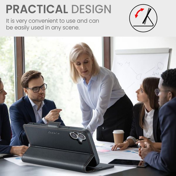 Iphone 17      Pu Wallet Case    [Black]