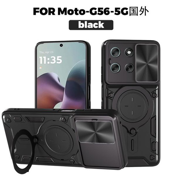 Moto G56      Ring Kickstand Case    [Black]