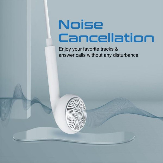 PROMATE Apple MFI Certified HiFi Wired Mono Earbud w/ Call Button and Microphone White (BEAT-LT-WHT)