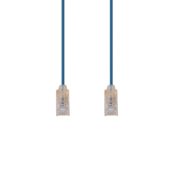 DYNAMIX 0.25m Cat6A 10G Blue UTP LSZH Patch Lead 30AWG 802.3af Unshielded Plug. (PLSE-C6-0-25)