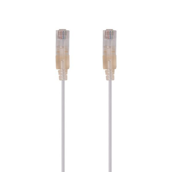 DYNAMIX DYNAMIX 0.15m Cat6A 10G White Ultra-Slim Component Level UTP Patch Lead  (30AWG) with RJ (PLSW-C6-0-15)