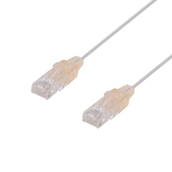 DYNAMIX 0.5m Cat6A 10G White UTP LSZH Patch Lead 30AWG 802.3af Unshielded Plug. (PLSW-C6-0-5)