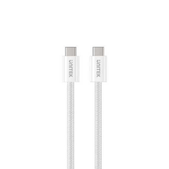 UNITEK 1M USB-C to USB-C Magnetic Cable. Supports 100W PD Fast Charging. Tangle-free (C14141A-WHT)