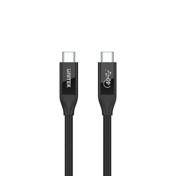 UNITEK 0.8m USB4 USB-C to USB-C Cable Supports up to 40Gbps Transfer Rate 100W Power Delivery (C14100BK-0-8M)