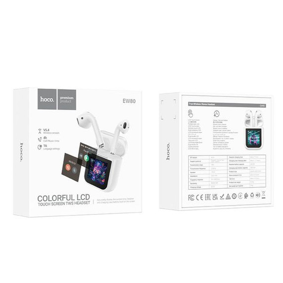 TWS Earbud w/ LCD Touch Screen, 4 Hours (EW80)