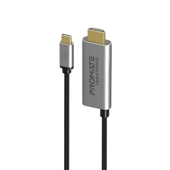 PROMATE 1.8m 4K USB-C to HDMI Cable with Gold Plated Connectors. Supports Max Res up to 4K@60Hz (4096X2160). Plug & Play. Grey Colour. OCT MONSTER SALE SAVE UP TO 30% OFF