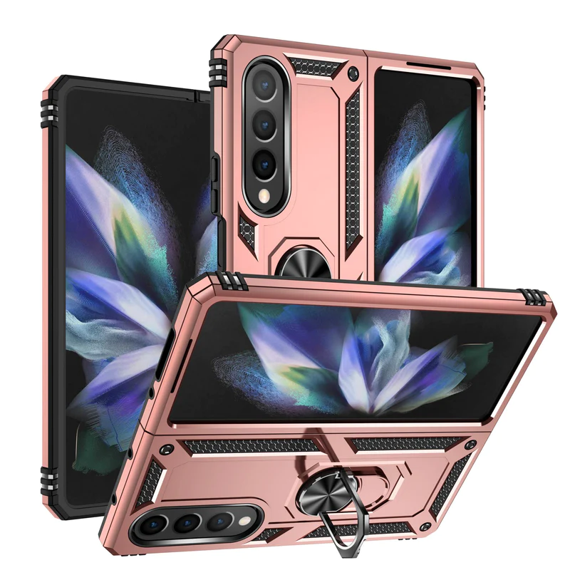 samsung Samsung Galaxy Z Fold3 5G Military Armour Case RoseGold