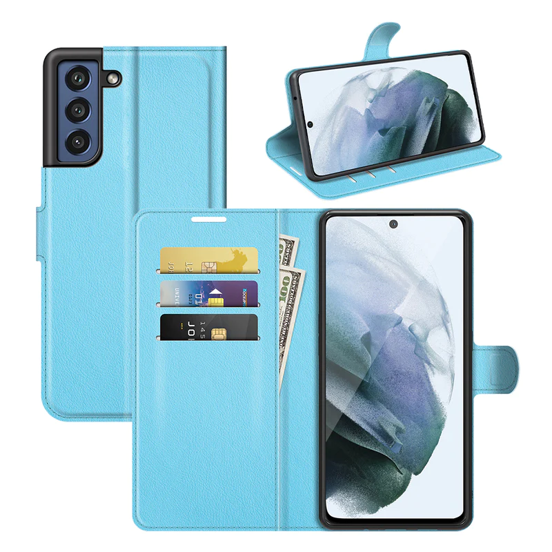 samsung Samsung Galaxy S21 FE PU Wallet Case LightBlue