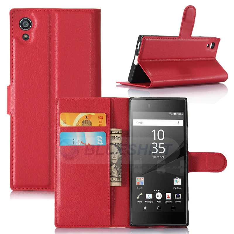 Sony Xperia XA1 PU Wallet Case Red