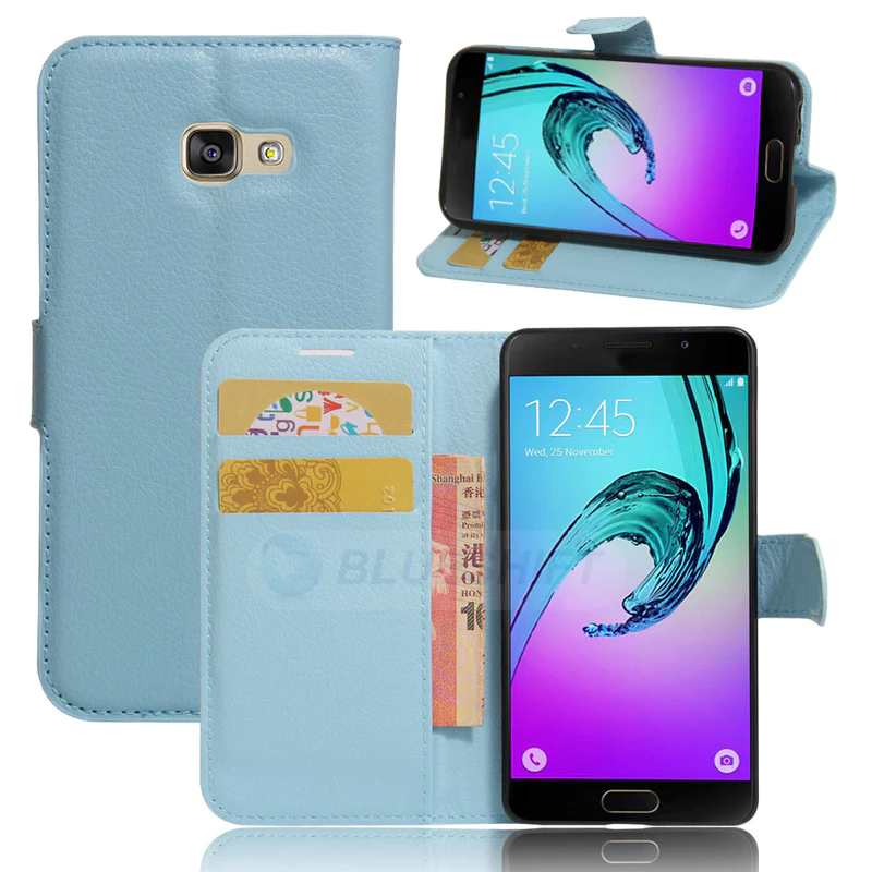 samsung Samsung A3 2017 PU Wallet Case Light Blue
