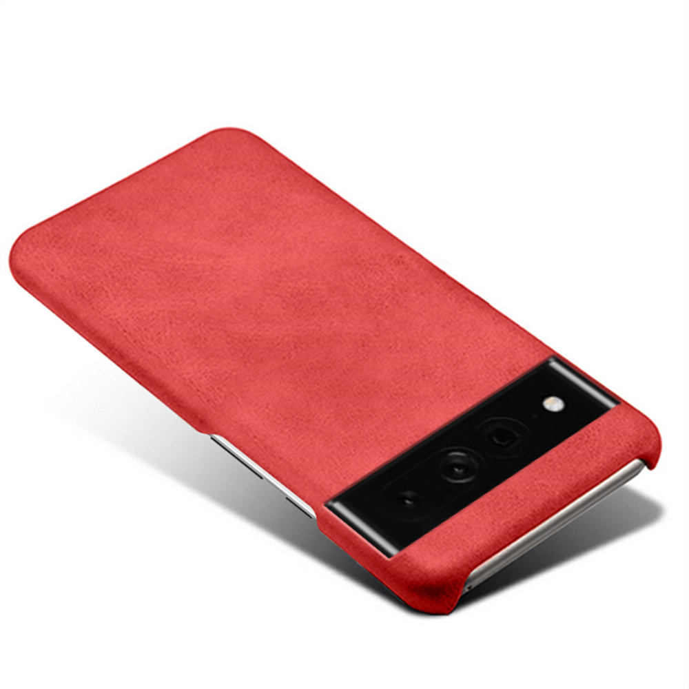 Google Pixel 7a Leather Back Cover Red