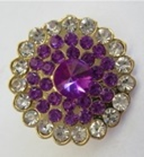Coloured Bright Purple Gold Centrepeices 27mm