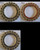 Triple Alternate 3 Row Rings Gold 50mm