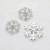 25mm Snowflake Silver Centre x 1