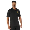 Rothco USMC Eagle, Globe & Anchor Moisture Wicking Polo Shirt - Black