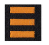 Hero's Pride Service Bars, Continuous Felt, Dark Gold on Black, 1 x 1/4 Inch Bar