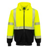 Portwest Hi-Vis Contrast Segmented Tape Full Zip Hoodie UB320 Portwest Hi-Vis Contrast Segmented Tape Full Zip Hoodie UB320
