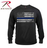 RTH-3925 Rothco Long Sleeve Thin Blue Line T-Shirt RTH-3925 Rothco Long Sleeve Thin Blue Line T-Shirt