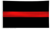 Black Thin Red Line Flag 4 x 6 Black Thin Red Line Flag 4 x 6