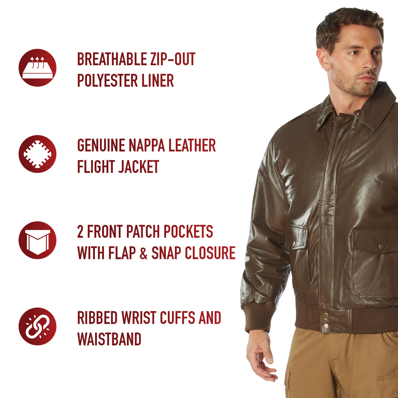 Rothco Classic A-2 Leather Flight Jacket