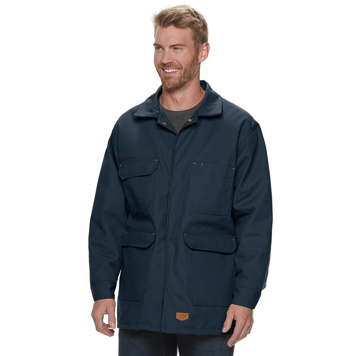 Red Kap Quilted Duck Chore Coat Navy