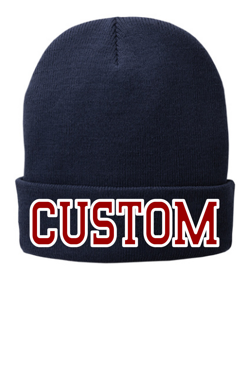 Customizable Embroidered Firefighter Fleece Lined Beanie - DTCP90L