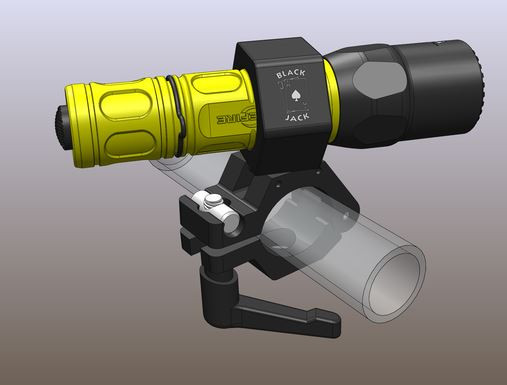 Blackjack Holder Equipment Flashlight Mount