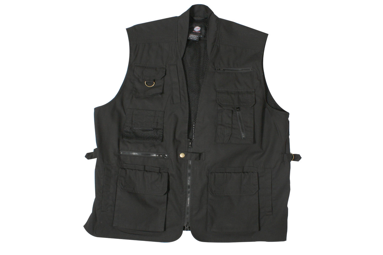 Rothco Concealed Carry Backwoods Canvas Vest, Small / Black