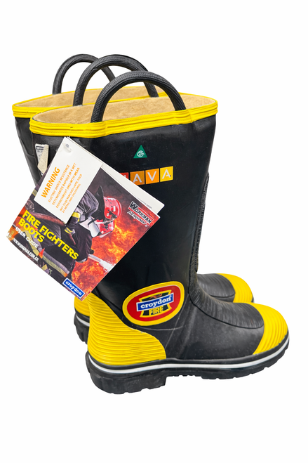 Rubber Fire Boots Size 9.5