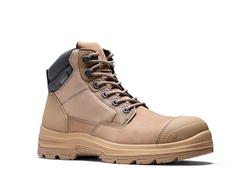 Redback Lynx Stone Nubuck Side-Zip Lace-Up Work Boot – Composite Toe