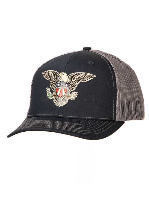Redback USA Eagle Trucker Snapback Hat – Navy/Grey
