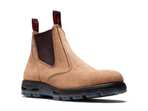 Redback Bobcat Mesa 6" Crazy Horse Tan Slip-On Work Boot – Soft Toe