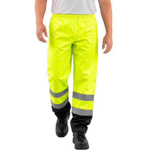 Game Sportswear 1555E The Econo Hi-Vis Black Bottom Rain Pant