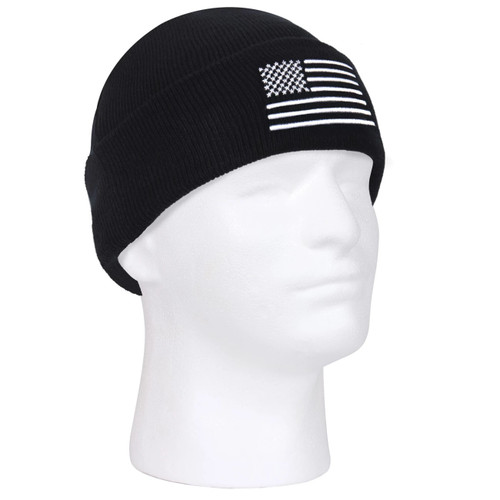 Rothco US Flag Embroidered Fine Knit Watch Cap