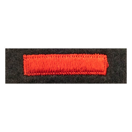 Hero's Pride Service Bars on Continuous Felt, Red on Black, 1 x 1/4 Inch Bar