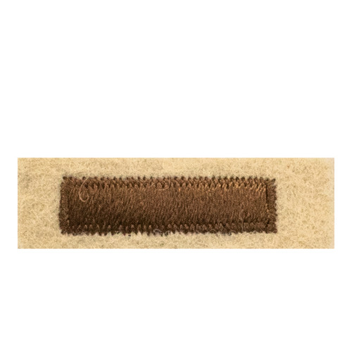 Hero's Pride Service Bars on Continuous Felt, Brown on Beige, 1 x 1/4 Inch Bar