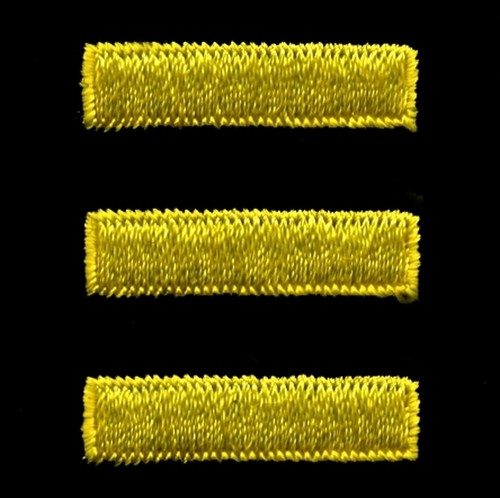 Hero's Pride Service Bars, Continuous Felt, Medium Gold on Black, 1 x 1/4 Inch Bar