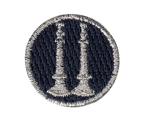 Hero's Pride Captain 2 Parallel Bugles Collar Insignia | 1 Inch Circle