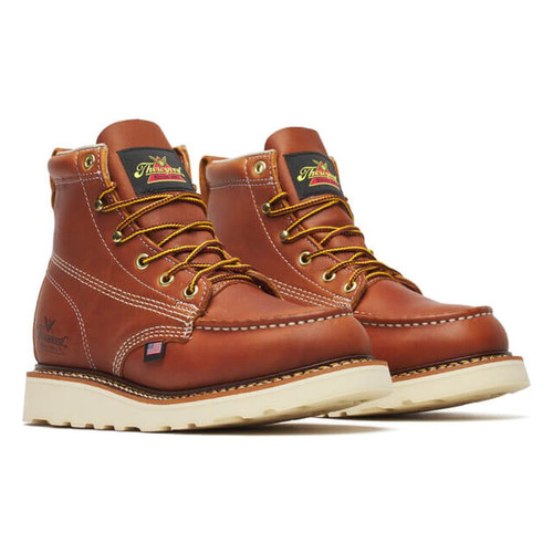 Thorogood 514-4200 Women's American Heritage 6" Moc Toe Soft Toe Work Boot - Tobacco