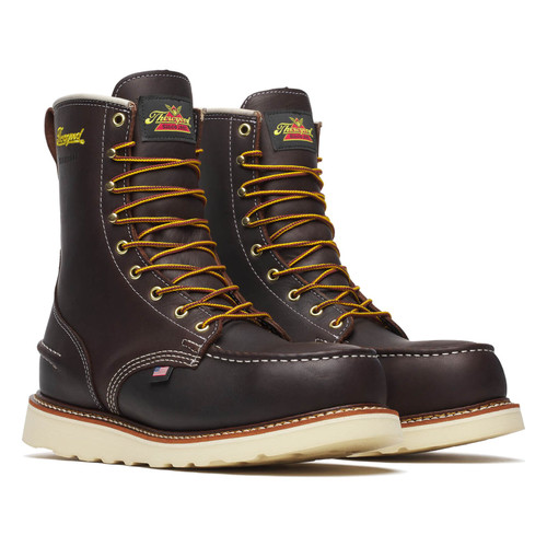 Thorogood 804-3800 1957 Series 8" Waterproof Moc Toe Steel Toe Boot Wedge - Briar Pitstop