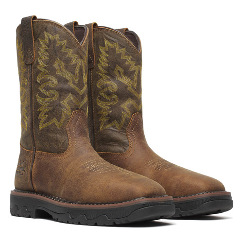 Thorogood 804-4342 Buffalo Ridge 11" Waterproof Nano Composite Square Toe Western Boot - Brown/Sage