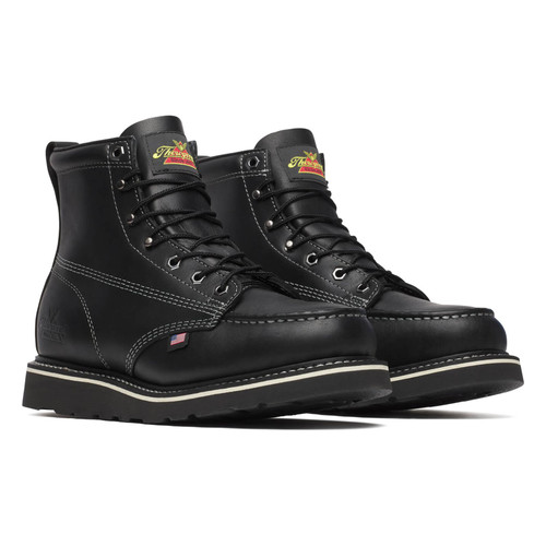 Thorogood 814-6206 American Heritage Midnight Series 6" Moc Toe Soft Toe Work Boot - Black