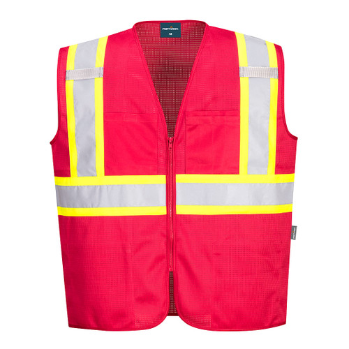 Portwest Iona Plus Enhanced Visibility Mesh Zipped Vest US391