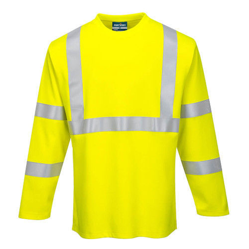 Portwest Modaflame Knit Hi-Vis Long Sleeve FR T-Shirt Class 3 FR96
