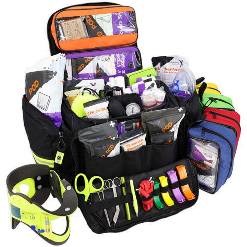 Lightning X Large Modular Trauma Bag with Deluxe Fill Kit - Black