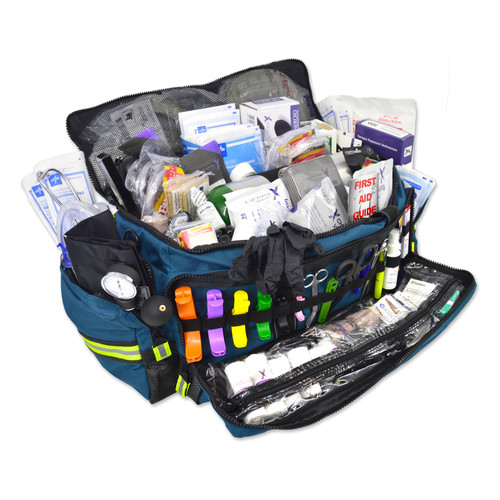 Lightning X X-Tuff Oxygen Trauma Duffle with Advanced Fill Kit - Navy Blue