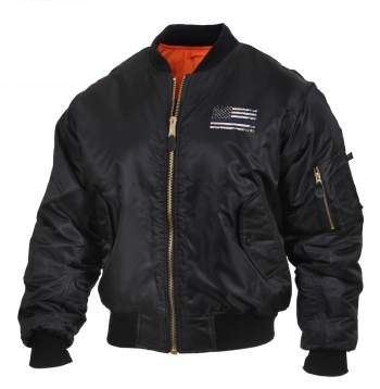 Rothco Thin Blue Line Flag MA-1 Flight Jacket